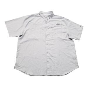 Columbia Performance Fishing Gear Vented Short Sleeve Button Up Shirt Omni Shade